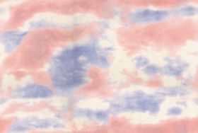 梦幻粉蓝水彩纹理图案