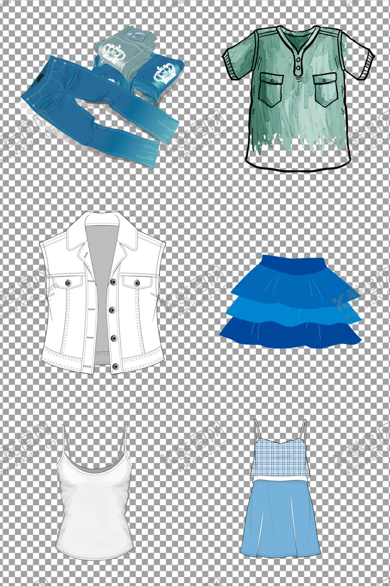 编号：84186507020755522848【酷图网】源文件下载-卡通手绘服装