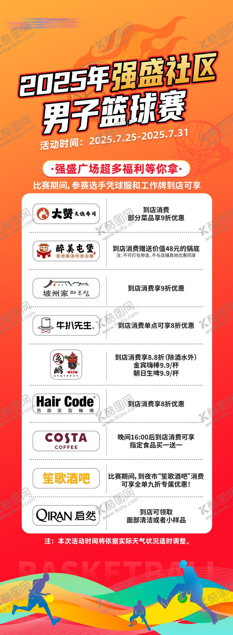 编号：60264010131923434535【酷图网】源文件下载-篮球赛福利展架 