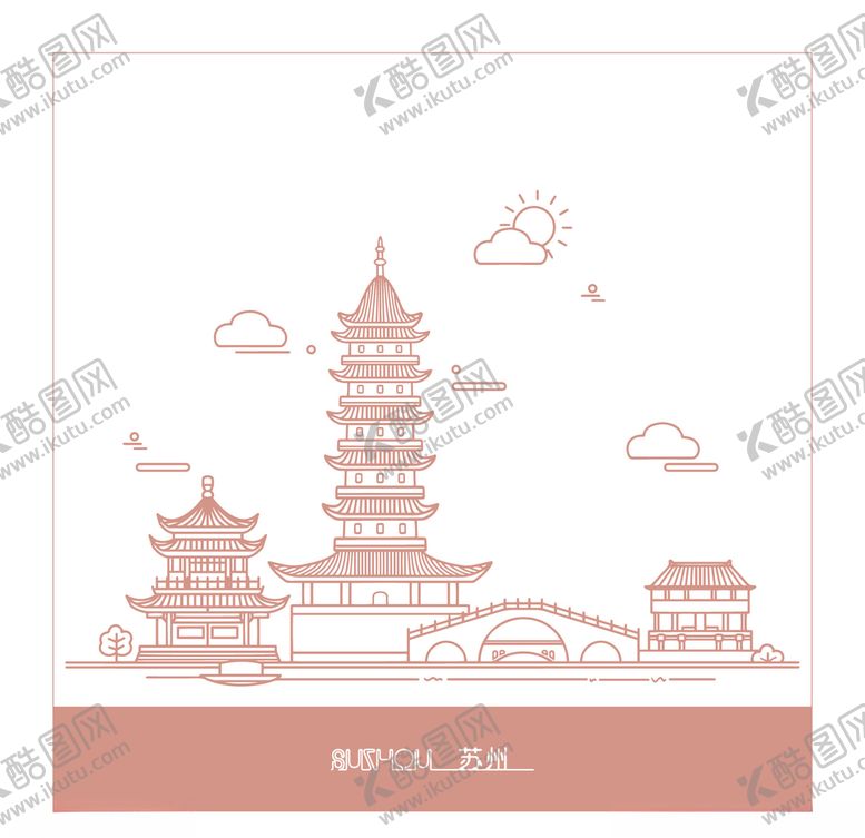 编号：14496210080215082985【酷图网】源文件下载-线条城市