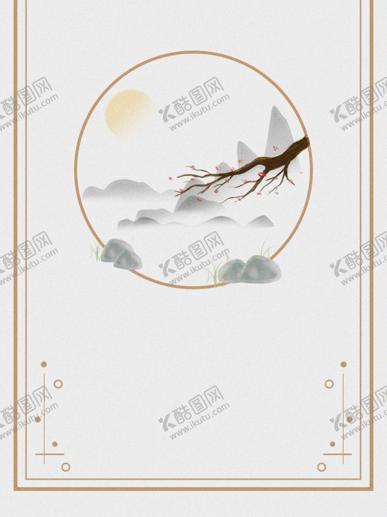编号：87513806302305266097【酷图网】源文件下载-浅色古风山水背景