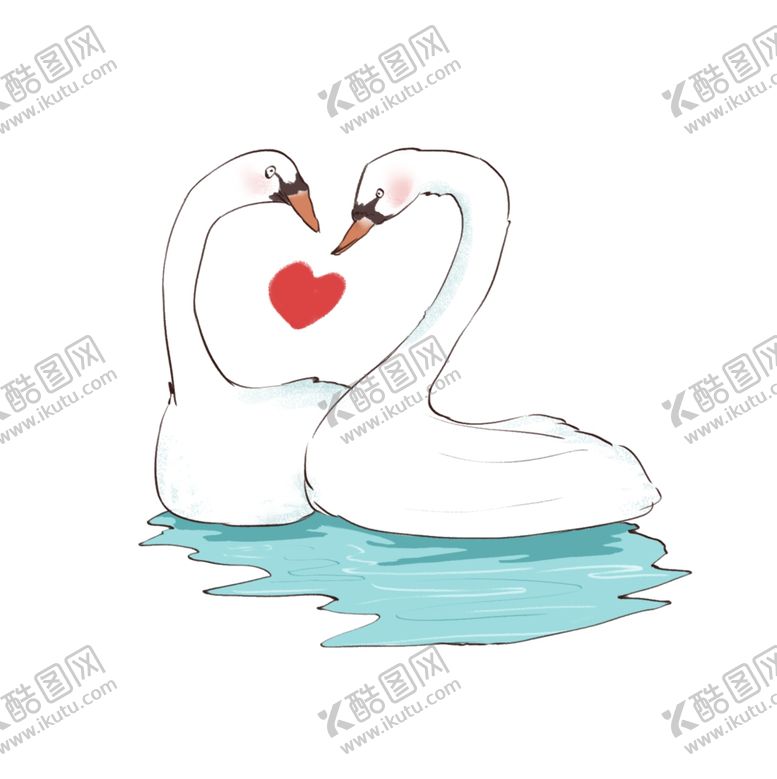 编号：37127601280718024645【酷图网】源文件下载-天鹅插画素材