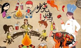 定胜糕背景墙CDR模板下载