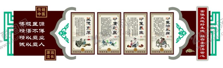 编号：70166110270958332515【酷图网】源文件下载-中医文化墙