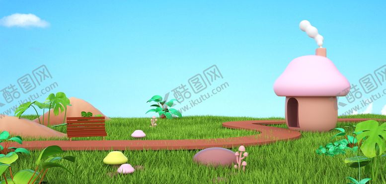 编号：22620001280549559170【酷图网】源文件下载-C4D  3D  立体背景 