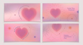 爱心渐变背景