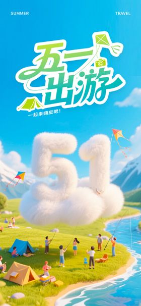 51出游插画宣传海报