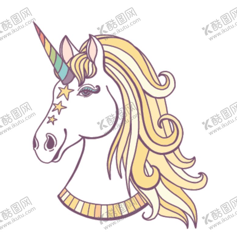 编号：26927306160140569224【酷图网】源文件下载-独角兽简笔插画