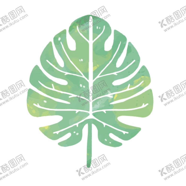编号：70500310250721372726【酷图网】源文件下载-绿色水彩植物树叶