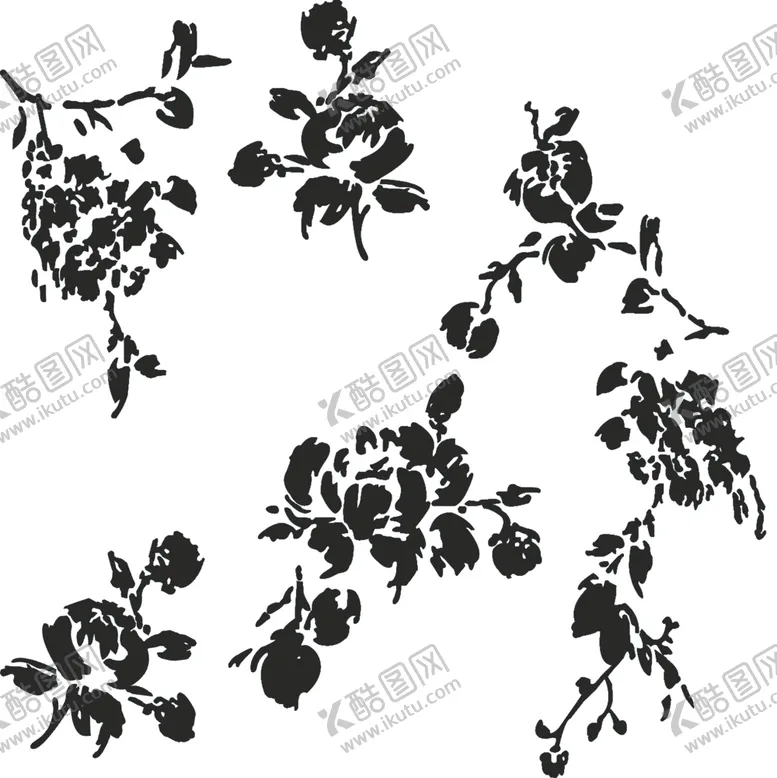 编号：30441506290831591885【酷图网】源文件下载-黑白花