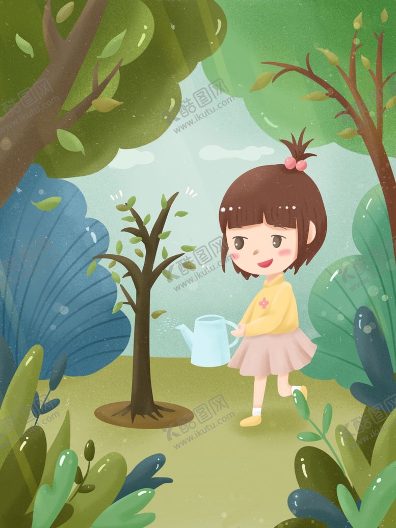 编号：85217801171918369344【酷图网】源文件下载-植树节插画