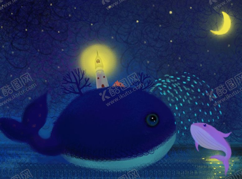 编号：32328510292156178693【酷图网】源文件下载-梦幻插画迷漫星空手绘插画