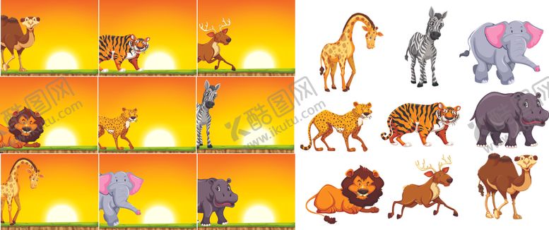 编号：62552006151452415934【酷图网】源文件下载-矢量动物素材