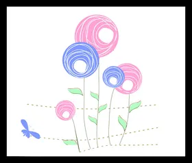 手绘花卉花朵