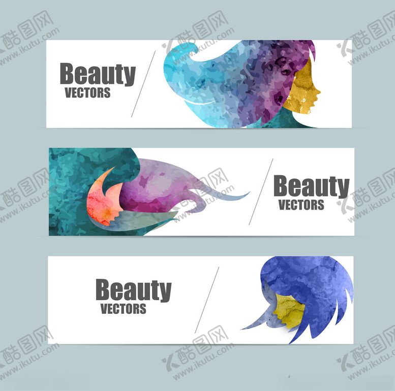 编号：59779311141944114242【酷图网】源文件下载-水彩风格美容横幅设计