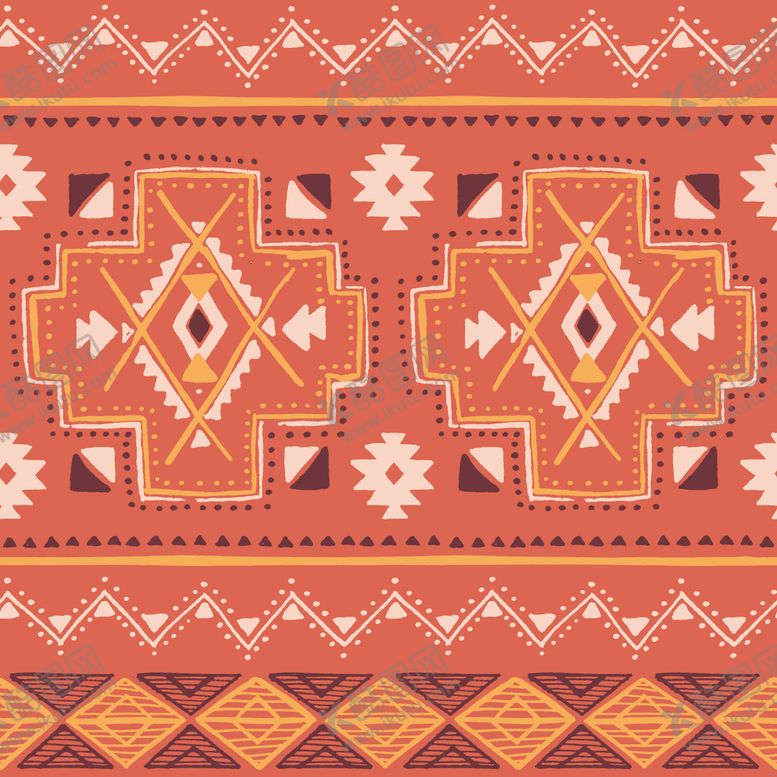 编号：33985209291617288283【酷图网】源文件下载-波西米亚传统花纹图案