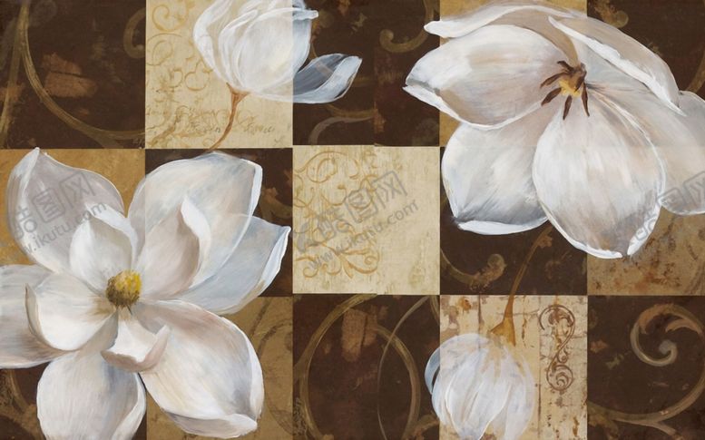 编号：82678309270916093261【酷图网】源文件下载-小碎花方格背景墙