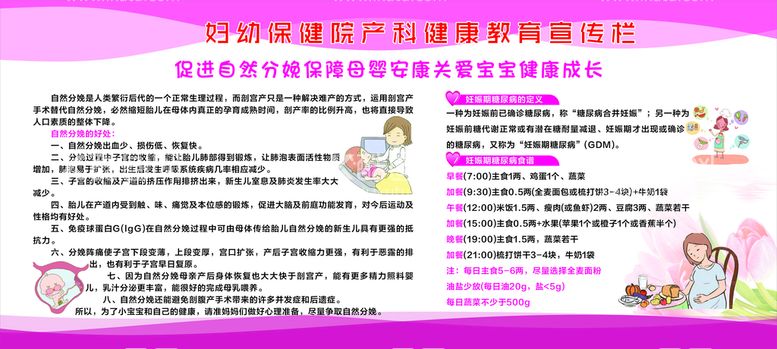 编号：93740710172317468991【酷图网】源文件下载-妇幼保健院产科健康教育宣传栏