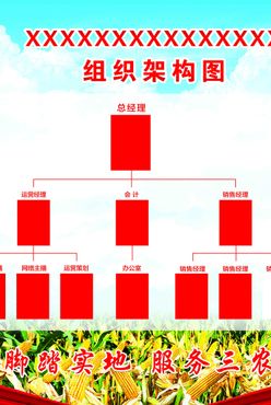 组织架构图农业公司海报