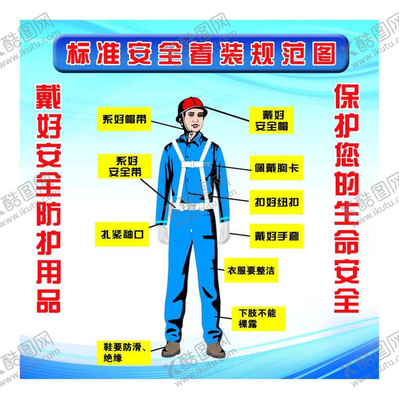 编号：98564911012214279240【酷图网】源文件下载-安全着装规范图