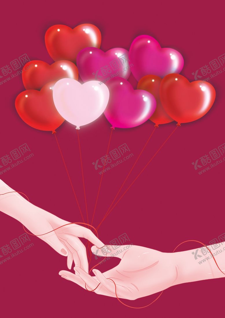 编号：42680302241155583230【酷图网】源文件下载-鼠绘爱心气球
