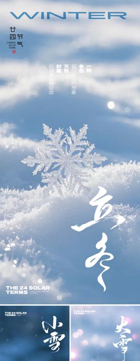 冬天节气系列海报