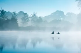 湖江海大河自然边河景
