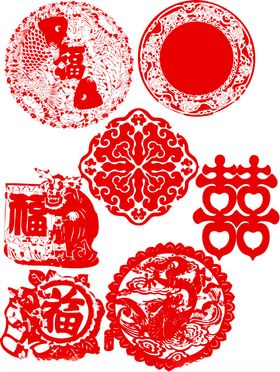 传统喜庆剪纸艺术作品
