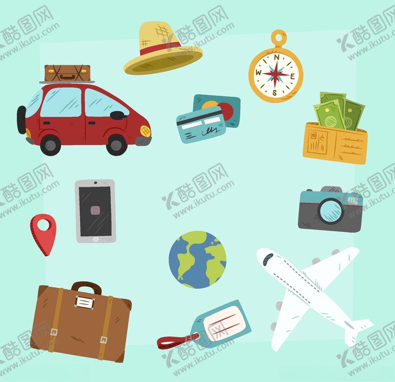 编号：98003709152239253046【酷图网】源文件下载-旅行元素