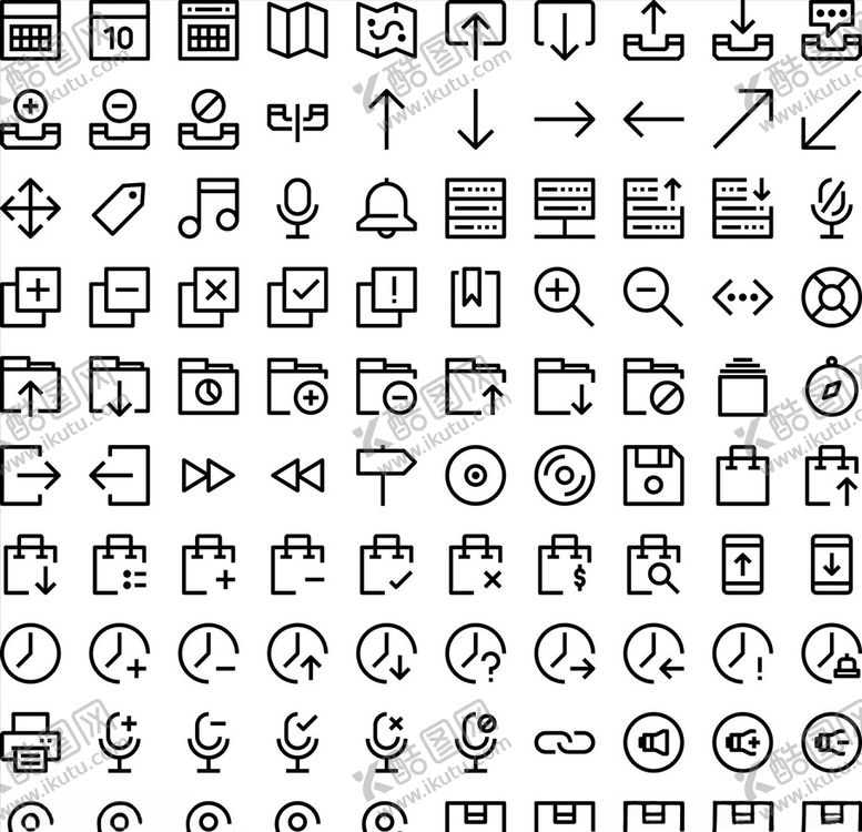 编号：33254509252209228931【酷图网】源文件下载-手绘线性图标