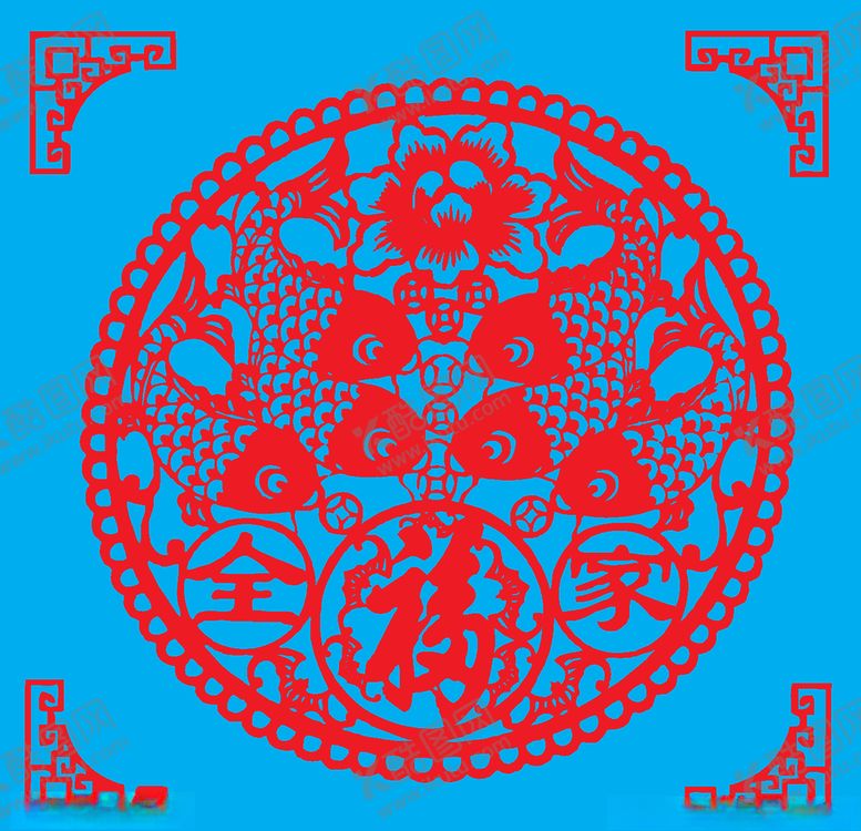 编号：16283409211106244156【酷图网】源文件下载-全家福剪纸