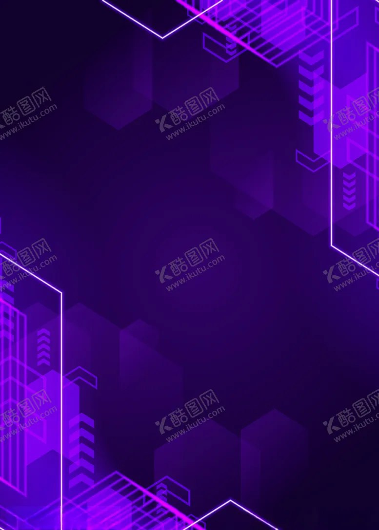 编号：40347505100908562317【酷图网】源文件下载-紫色科技背景