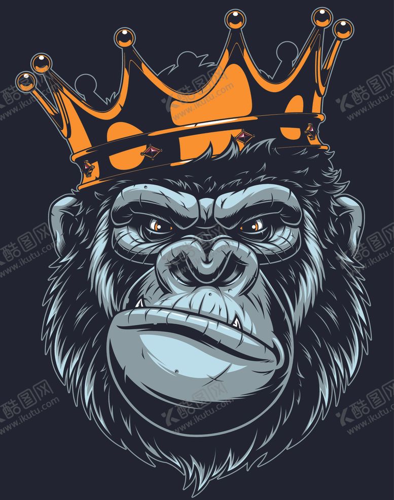 编号：19819010071632108222【酷图网】源文件下载-猴子皇冠