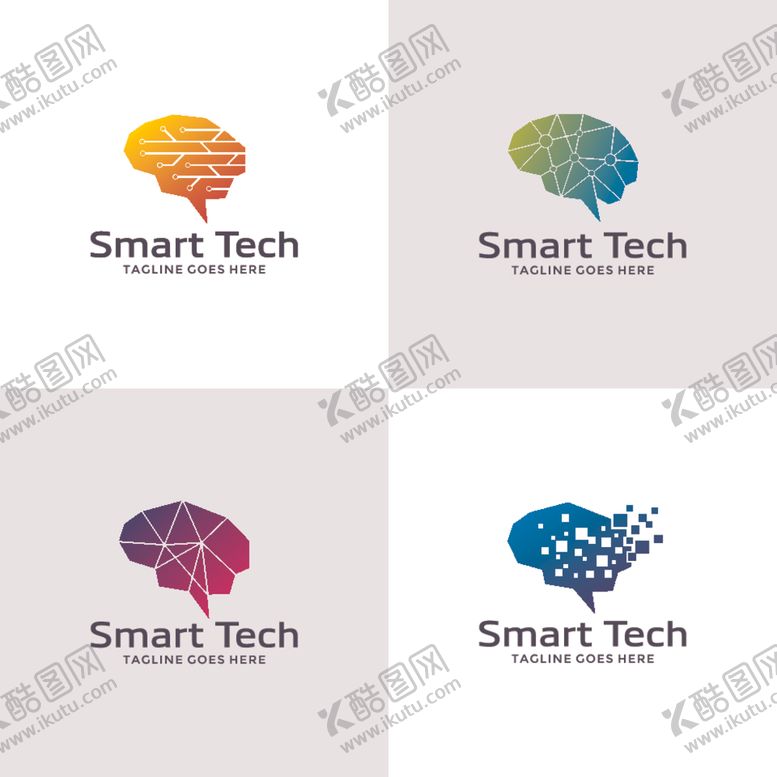 编号：99757909241337041685【酷图网】源文件下载-电子大脑LOGO