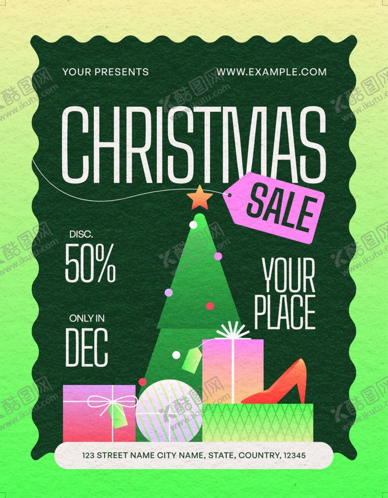 编号：71390204250021183388【酷图网】源文件下载-圣诞促销海报