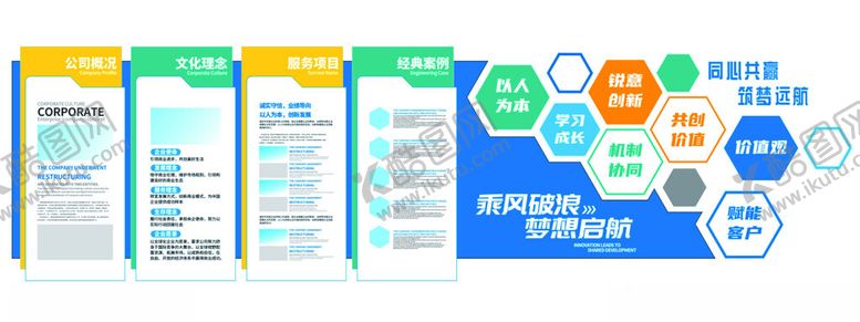 编号：18649303281026235809【酷图网】源文件下载-公司文化墙