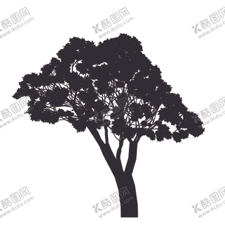 编号：57662910170826428802【酷图网】源文件下载-植物树木剪影