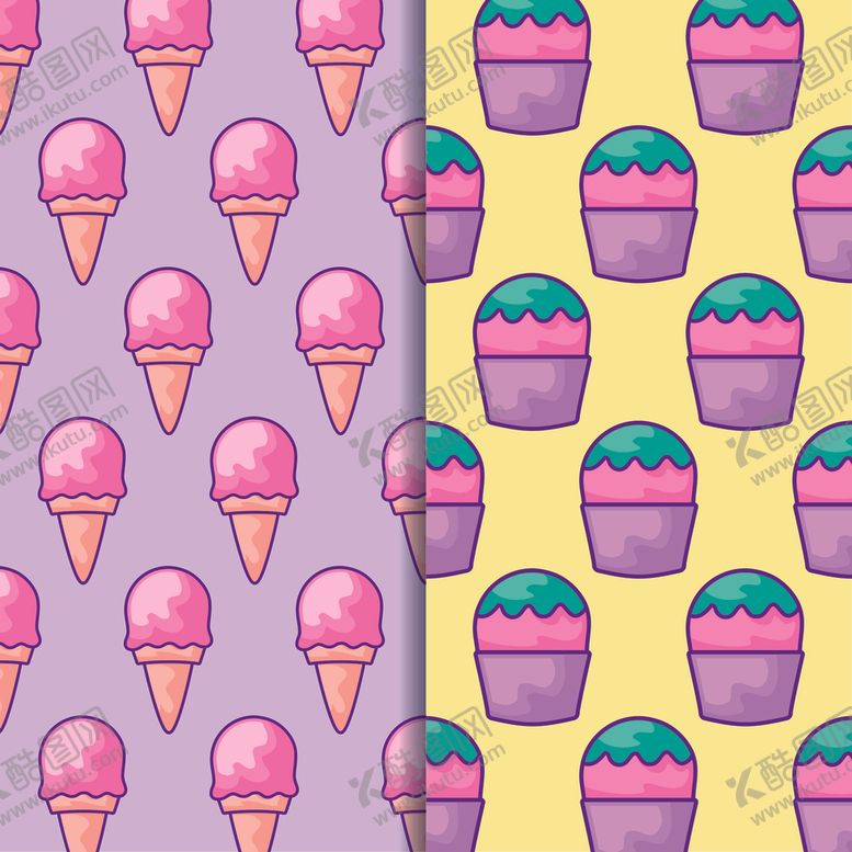 编号：30854410301125027064【酷图网】源文件下载-手绘甜品花纹