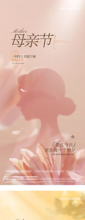 地产母亲节奢贵系海报