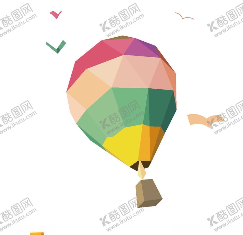 编号：64791207131802309986【酷图网】源文件下载-几何热气球