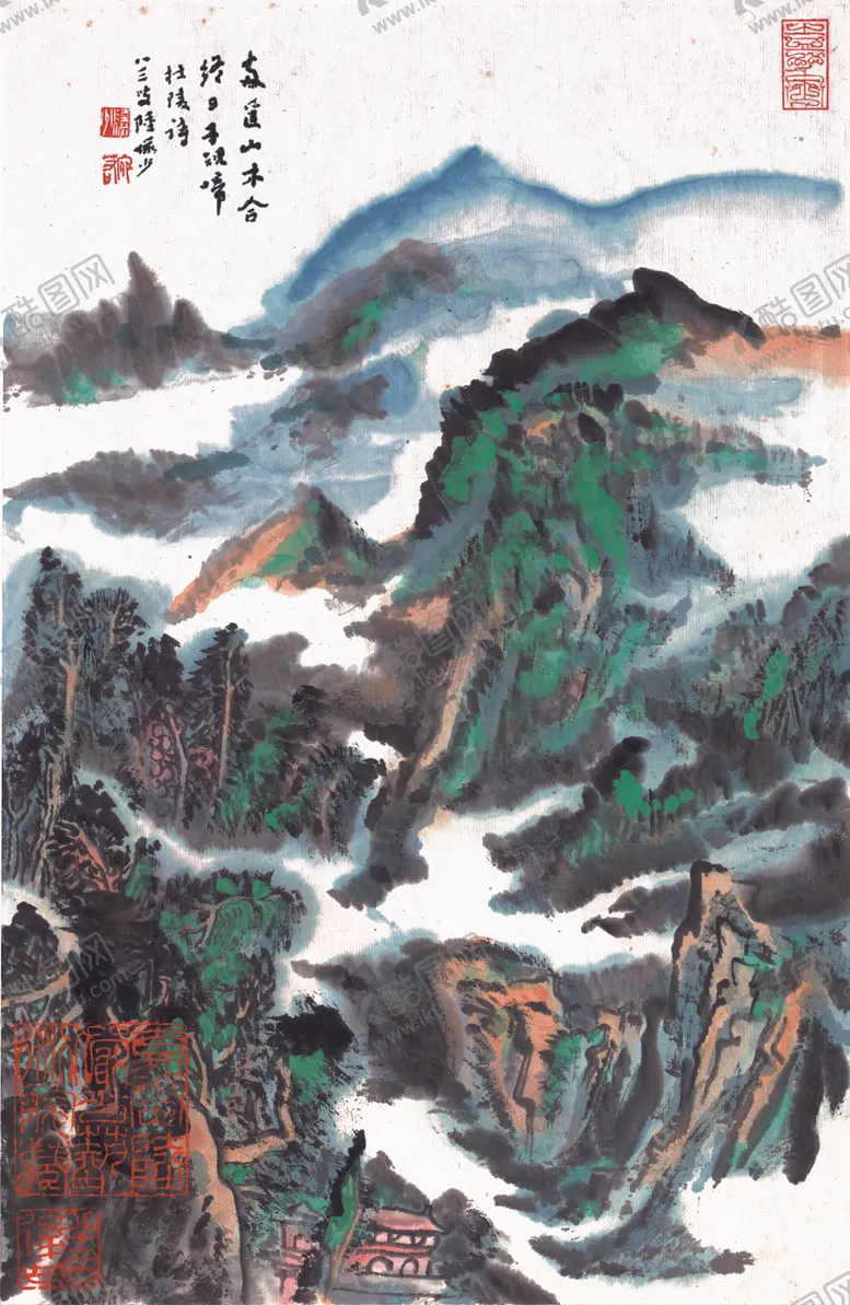 编号：43826906290123011942【酷图网】源文件下载-水墨传统国画山水