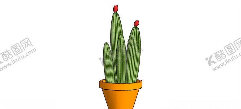 编号：97616110061726565390【酷图网】源文件下载-仙人棒盆栽模型