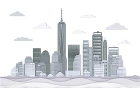 高楼大夏矢量图