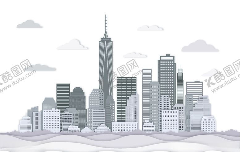 编号：27261510292023082617【酷图网】源文件下载-高楼大夏矢量图