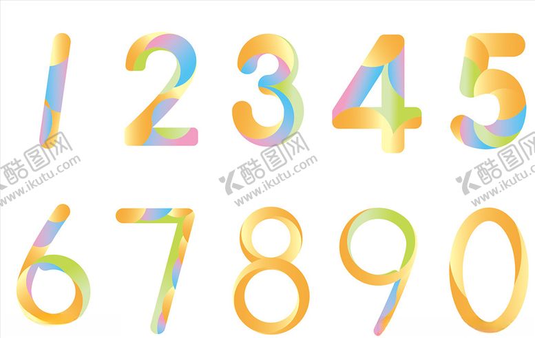 编号：22365109281348194331【酷图网】源文件下载-酷炫数字艺术字炫彩数字