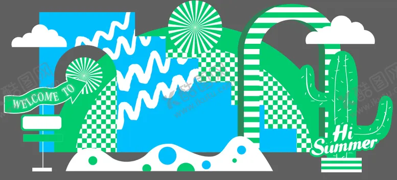 编号：31924912111829478127【酷图网】源文件下载-清新插画美陈