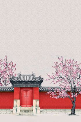 中国风水墨喜庆背景图片