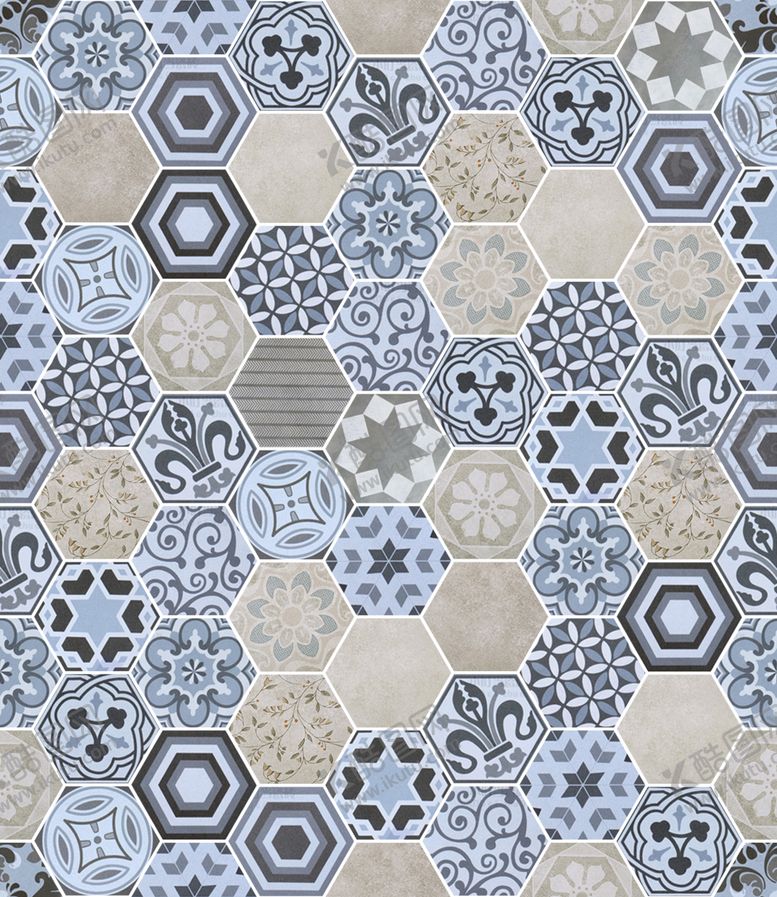 编号：98751610082215196333【酷图网】源文件下载-六角形六边形地砖无缝贴图