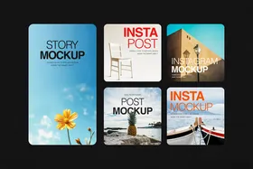 社交媒体帖子展示样机