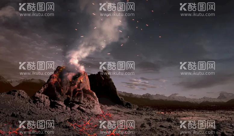 编号：16006710280440201846【酷图网】源文件下载-火山爆发   